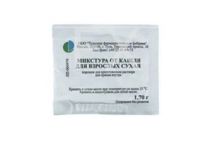МИКСТУРА ОТ КАШЛЯ д/взр. пор. (пак.) 1.7г n10 Московская фармацевтическая фабрика
