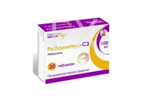 РЕБАМИПИД таб п/об 100мг n90 Канонфарма продакшн-Радуга продакшн-Завод им. ак. В.П.Филатова