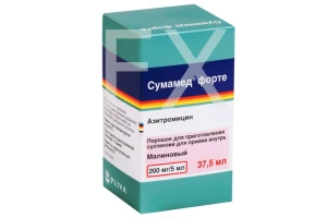 СУМАМЕД Форте пор. д/сусп. (фл.) 200мг/5мл - 35.57г n1 Плива-Тева-АВД-Айвэкс-Актавис-Балканфарма-Дупница-Здравле