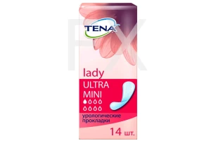 ПРОКЛАДКИ УРОЛОГИЧЕСКИЕ ТЕНА Lady Mini Ultra Slim n28 Эссити-SCA-Хайджин-Молнлик