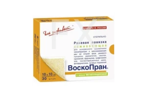 ПОВЯЗКА Воскопран с мазью метилурацил 10х10см n30 Новые перевязочные материалы