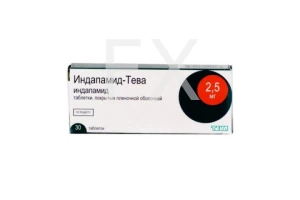 ИНДАПАМИД таб п/об 2.5мг n30 Плива-Тева-АВД-Айвэкс-Актавис-Балканфарма-Дупница-Здравле